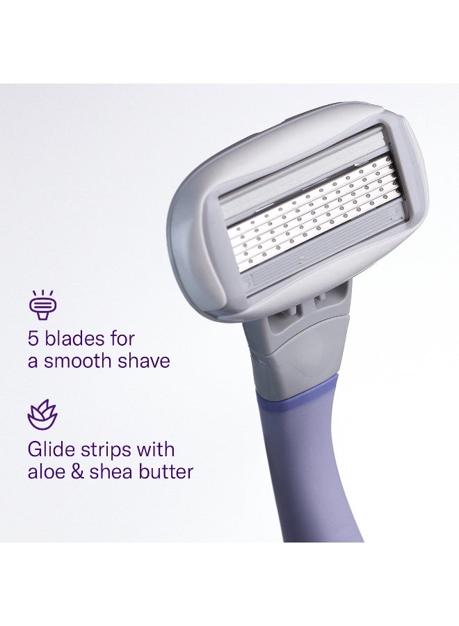 FLAMINGO Women's Razor 5-Blade Refills - Razors for Women - 6ct - Image 2