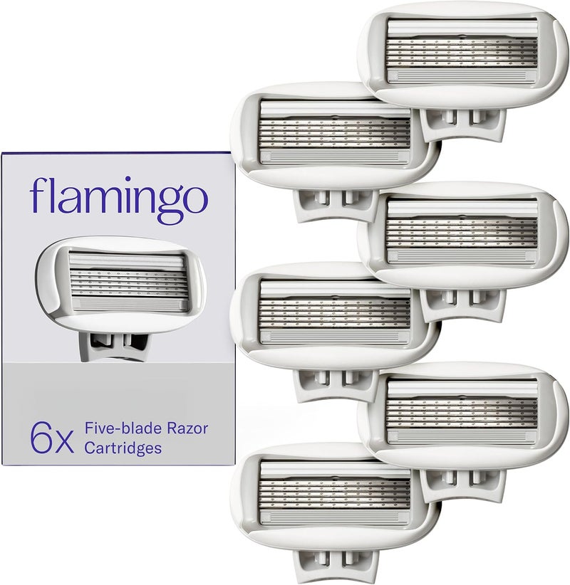 Flamingo شفرات فلامينغو النسائية 5 شفرات - شفرات للنساء - 6 قطع - Image 1