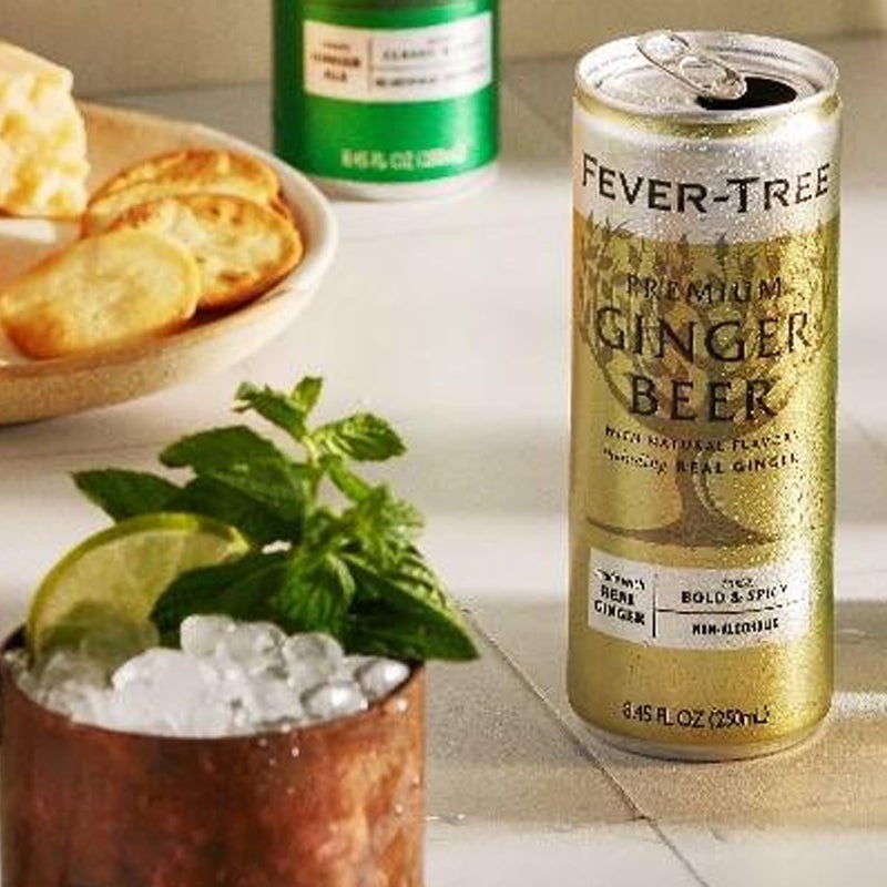 FEVER TREE Fever-Tree Premium Ginger Beer - Non-Alcoholic Mixer with Natural Flavors - 15 x 150ml Cans - Image 4