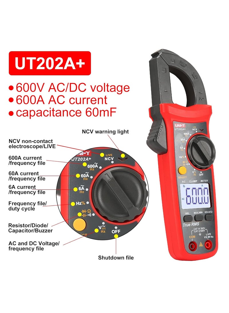 UniT UNIT UT202A Digital Multimeter 6000 Counts Auto Range True RMS clamp Meter  - Image 4
