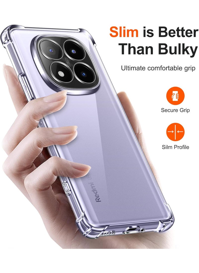 Generic - Shockproof Transparent Case Compatible with Xiaomi Redmi Note 14 Pro Plus - Image 1