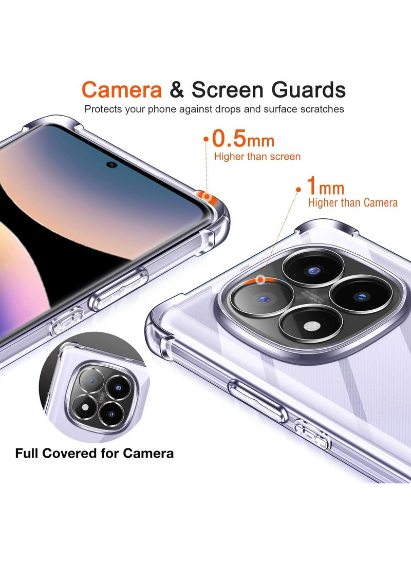 Generic - Shockproof Transparent Case Compatible with Xiaomi Redmi Note 14 Pro Plus - Image 1