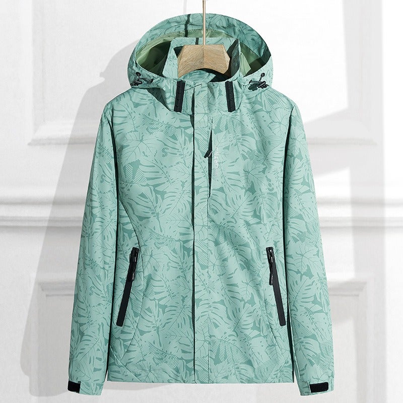 WU Men's Outdoor Hiking Jacket Waterproof Windbreaker Hooded Lightweight Trekking Coat with Logo Customization - Image 1