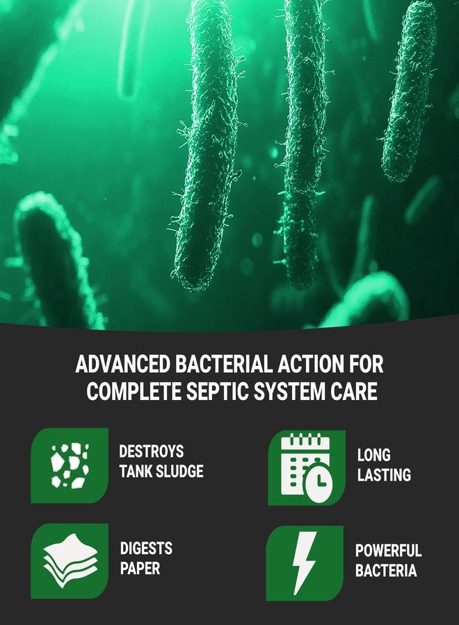 Roebic K-47-Q Cesspool Treatment: Prevents Clogging, Buildup, Exclusive Bacteria Digests Paper, Destroys Sludge - 32 Ounces, White/Green - Image 5