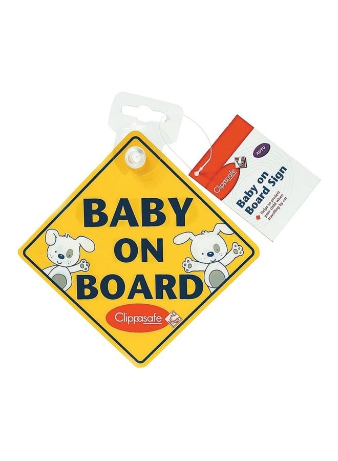 كليبا سيف لافتة بطبعة عبارة Child On Board - Image 1