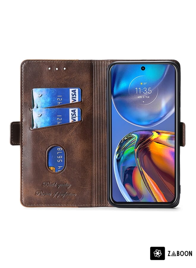 Zaboon Protective Case For Honor 50 Contrast Color Side Buckle Leather - Image 5