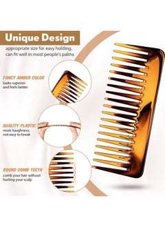 Patelai Large Hair Detangling Comb Wide Tooth Comb for Curly Hair Wet Dry Hair, No Handle Detangler Comb Styling Shampoo Comb (Brown)  - Image 2