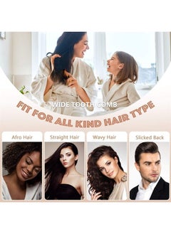Patelai Large Hair Detangling Comb Wide Tooth Comb for Curly Hair Wet Dry Hair, No Handle Detangler Comb Styling Shampoo Comb (Brown)  - Image 5