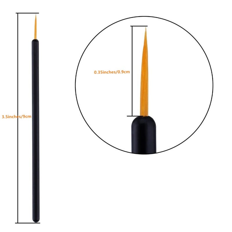 TygoMall 100pcs Disposable Eyeliner Makeup Brushes With Covers On the Hair, Makeup Eye Liner Tools Wands Applicator(Size: 9cm, Color: Black) - Image 2