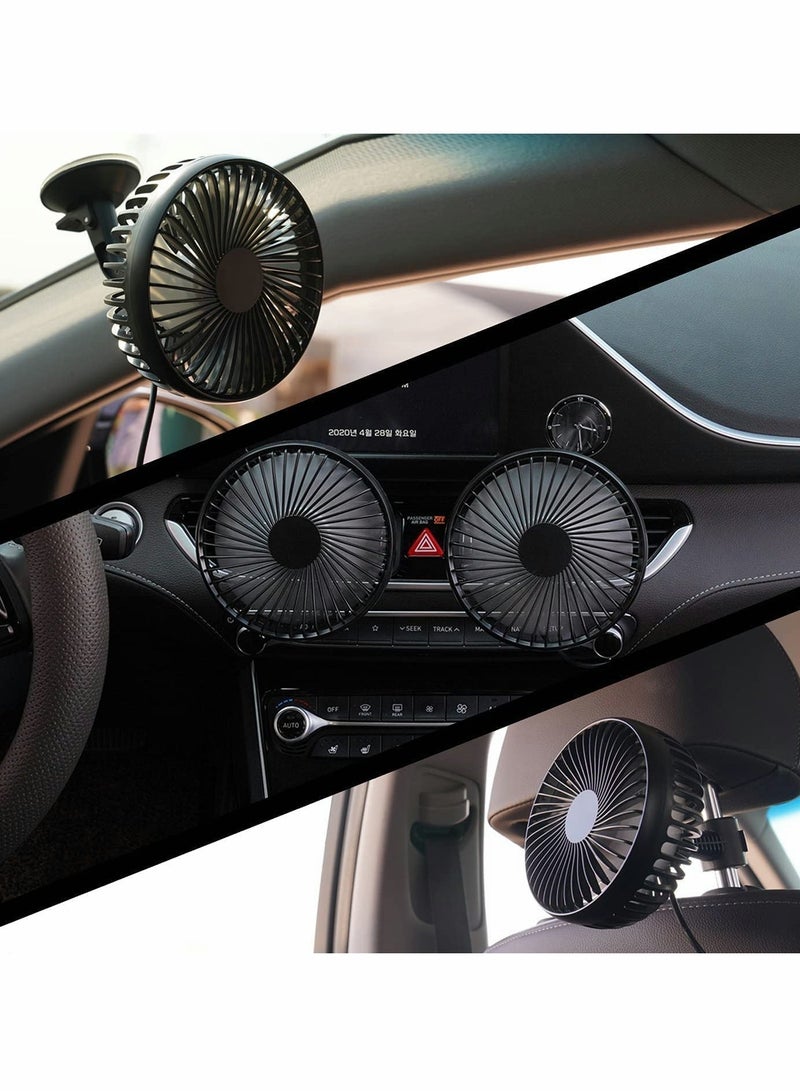 Cooling Car Fan, Baby Pet Car Seat Rear Seat Headrest Window fan, USB Plug for Car/Vehicle - Image 2
