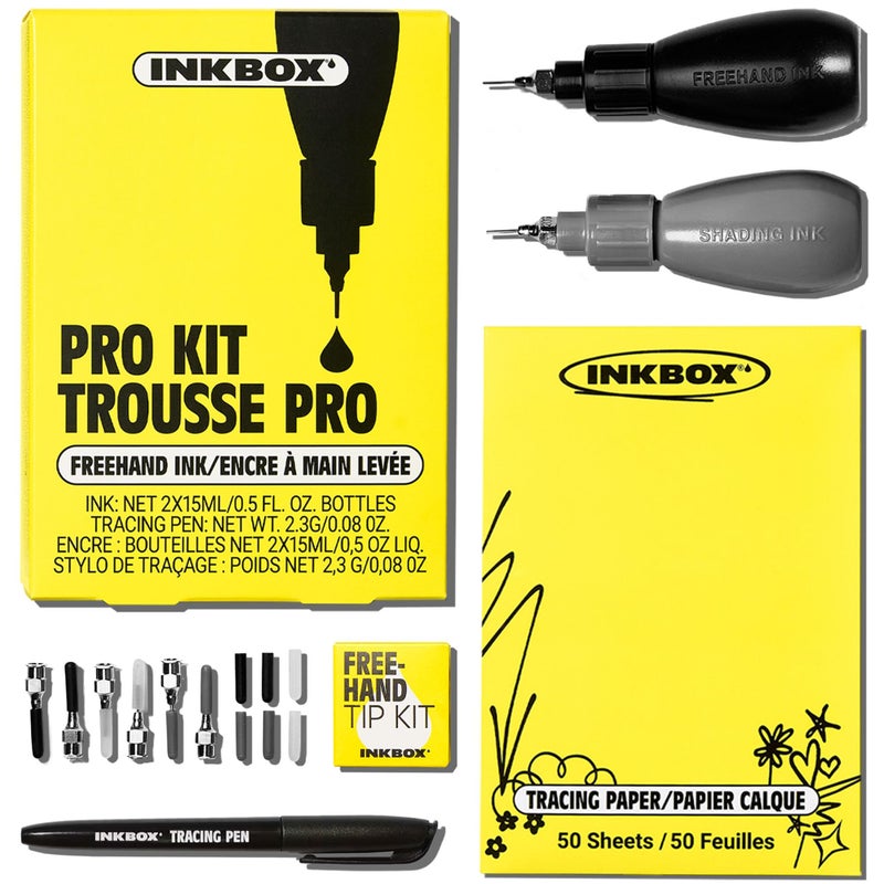 Inkbox Freehand Ink Temporary Tattoos Pro Kit - Draw Long-Lasting Ideal Present for Any Level of Artist - Temp Tattoo Kit and Drawing Last Up to 2 Weeks (Pro Kit) - Image 1