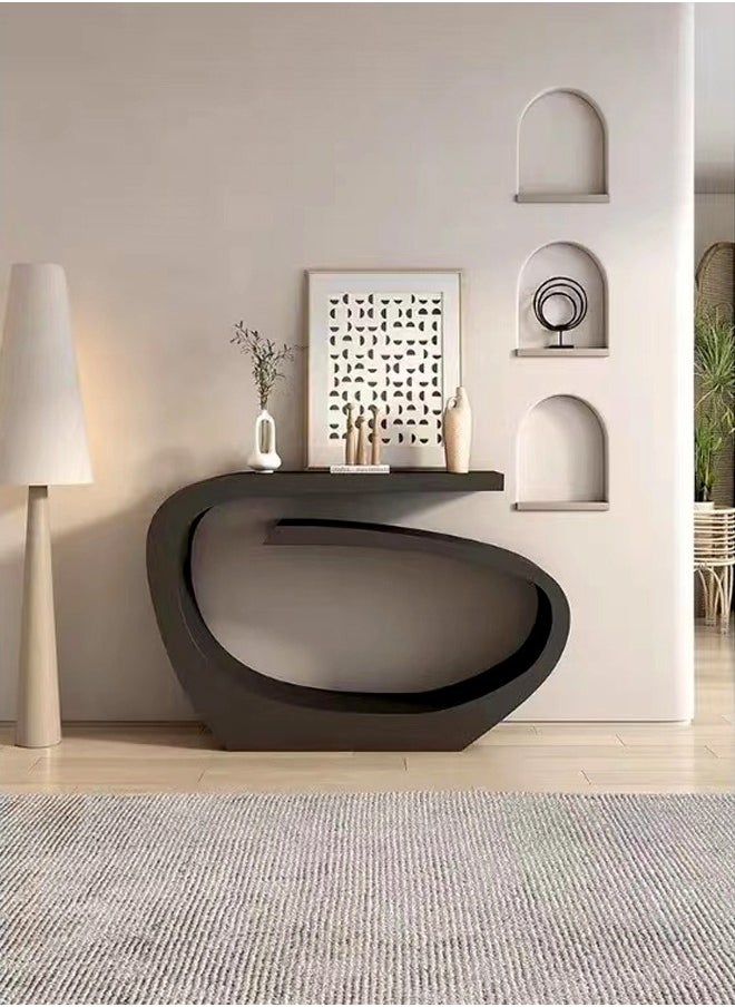 C&C Home - Modern Abstract Metal Frame Design Console Table Hallway Entry Table Narrow Sofa Side Table for Living Room Entryway Corridor 120 x 30 x 85 cm (Fully Assembled) - Image 1