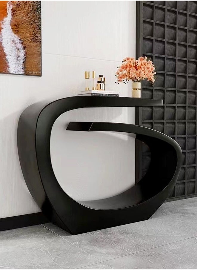 C&C Home - Modern Abstract Metal Frame Design Console Table Hallway Entry Table Narrow Sofa Side Table for Living Room Entryway Corridor 120 x 30 x 85 cm (Fully Assembled) - Image 1