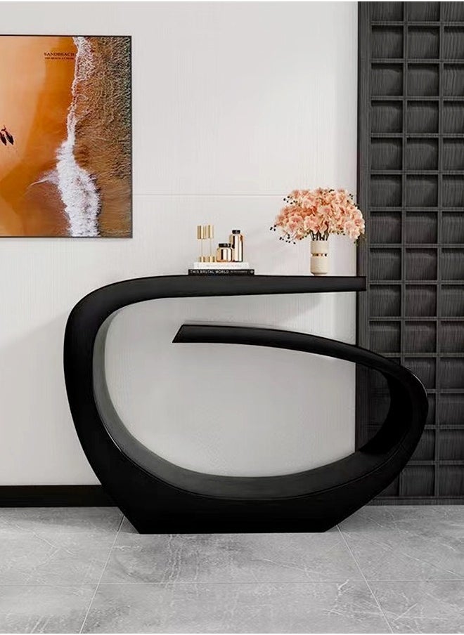 C&C Home - Modern Abstract Metal Frame Design Console Table Hallway Entry Table Narrow Sofa Side Table for Living Room Entryway Corridor 120 x 30 x 85 cm (Fully Assembled) - Image 1
