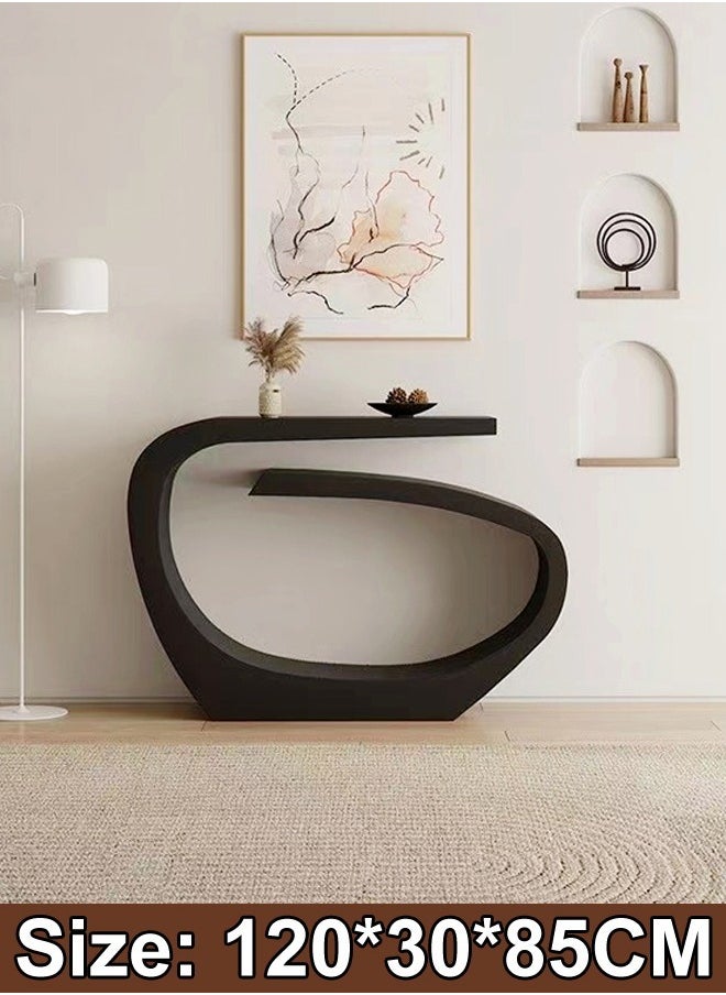 C&C Home - Modern Abstract Metal Frame Design Console Table Hallway Entry Table Narrow Sofa Side Table for Living Room Entryway Corridor 120 x 30 x 85 cm (Fully Assembled) - Image 1
