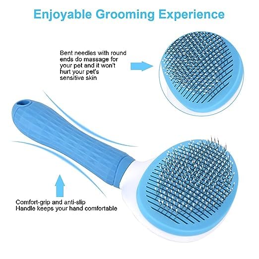 Agirav Tails 3 Pcs Self Cleaning Slicker Shedding Brush Tick Remover Shower Bathing Pet Bath Massage Brush With Soap & Shampoo Dispenser Soft Silicone Bristle For Long Short Haired Dogs Cats Shower - Image 3