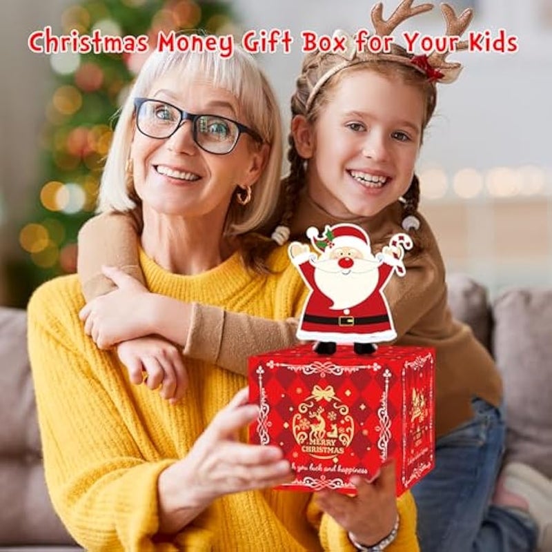 Money Box for Cash Gift Pull, Surprise Money Gift Boxes for Kids Adults with 100Pcs Transparent Bags - Fun Ways to Give Cash as A for Your Loved Ones, Red - Image 3
