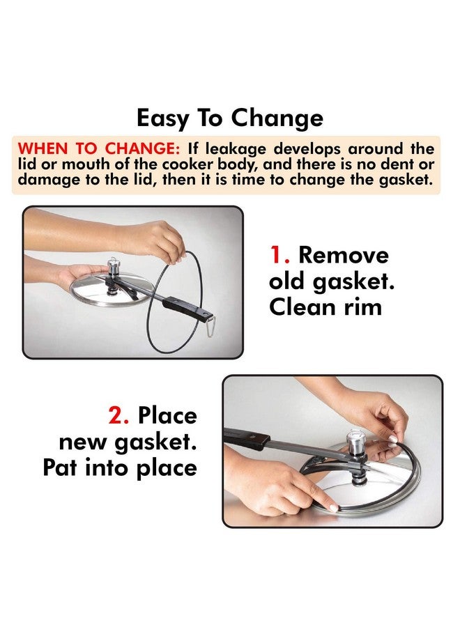 Hawkins Gasket For 3.5 Liter To 8 Litre Except Wide Hawkins Pressure Cookers | 3 Liter To 7 Litre Hawkins Stainless Steel Pressure Cookers |Contura Pressure Cookers (Std Gasket SG) - Image 4