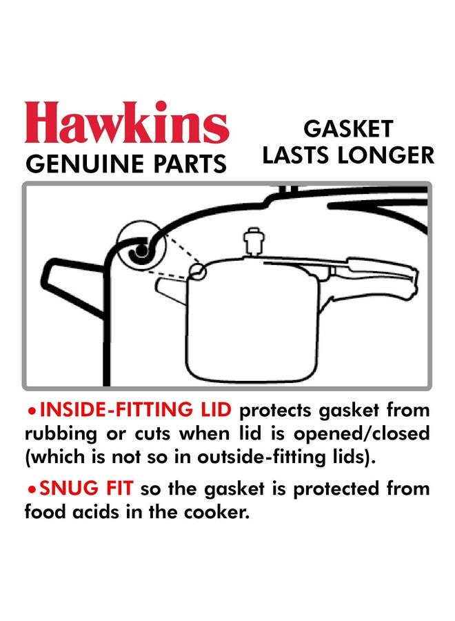 Hawkins Gasket For 3.5 Liter To 8 Litre Except Wide Hawkins Pressure Cookers | 3 Liter To 7 Litre Hawkins Stainless Steel Pressure Cookers |Contura Pressure Cookers (Std Gasket SG) - Image 5