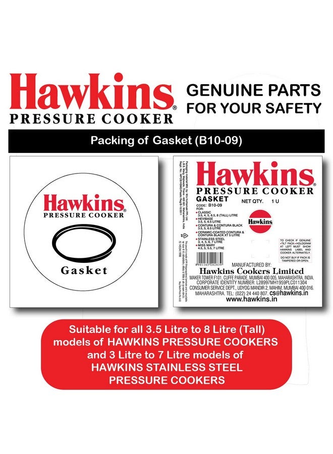 Hawkins Gasket For 3.5 Liter To 8 Litre Except Wide Hawkins Pressure Cookers | 3 Liter To 7 Litre Hawkins Stainless Steel Pressure Cookers |Contura Pressure Cookers (Std Gasket SG) - Image 3