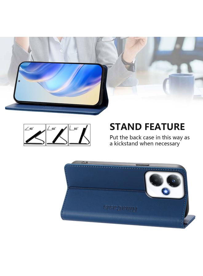 جرين تايجر جراب لهاتف Infinix Hot 30 Play 4G / NFC 4G RC01 جراب هاتف جلدي مزدوج الطي مزود بخاصية الشفط المغناطيسي بتقنية RFID - Image 4