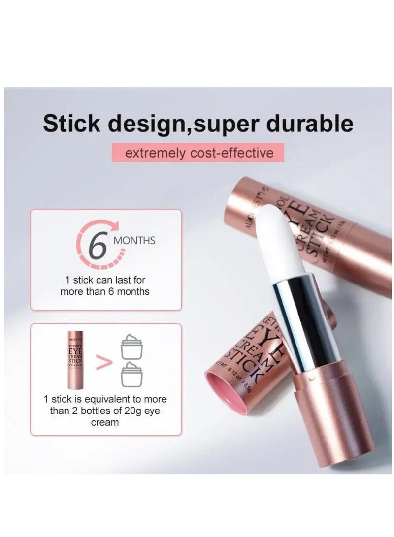 AuQuest كريم ريتينول آي ستيك المضاد للتجاعيد للعينين المنتفخة والهالات السوداء وانتفاخات العين وتجاعيد العين والتجاعيد التي تظهر عند زوايا العين يقلل من التجاعيد والجلد المترهل والعينين المنتفختين - Image 4