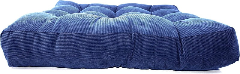 LANITI 24” Inch Extra Large Floor Cushions Tufted Floor Pillow for Adults Square Meditation Ultimate Comfort Oversized Pillows for Floor Cushion (Navy) - Image 2