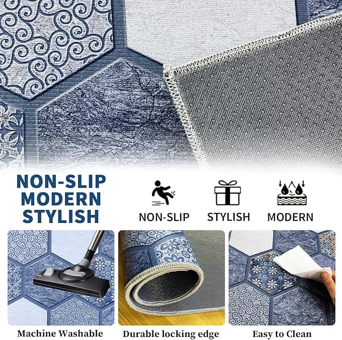 KRLZ Kitchen Mats for Floor NonSlip Memory Foam Kitchen Mat Waterproof Cushioned Anti Fatigue Mat 2 Piece Ergonomic Standing Mat for Bar OfficeDesk Laundry40 120cm40 60cm M2 - Image 2
