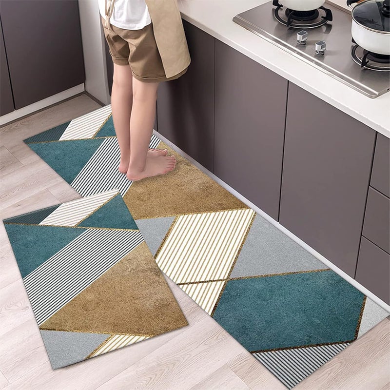 KRLZ Kitchen Mats for Floor NonSlip Memory Foam Kitchen Mat Waterproof Cushioned Anti Fatigue Mat 2 Piece Ergonomic Standing Mat for Bar OfficeDesk Laundry40 120cm40 60cm M2 - Image 1