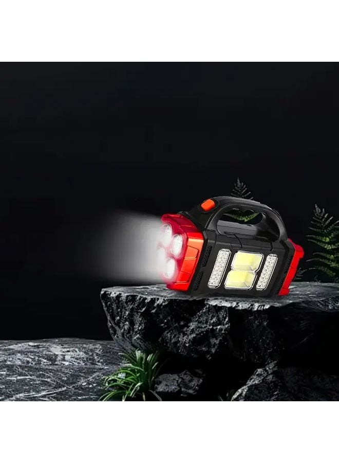 Solar Handheld Lantern USB Rechargeable Multi Function Front Rear Side Lamps 4 Modes - Image 1