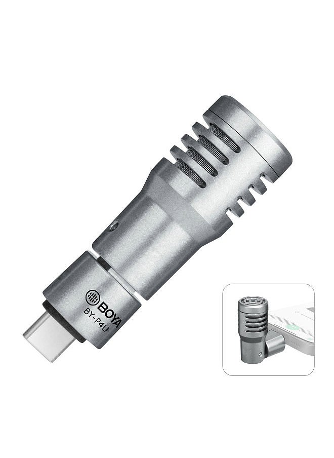 BOYA BOYA  BY-P4U Omnidirectional Condenser Microphone Mini Mic with Windscreen Type-C Port Replacement for Android Smartphone Tablets Vlog Shooting Live Stream Interview  - Image 2