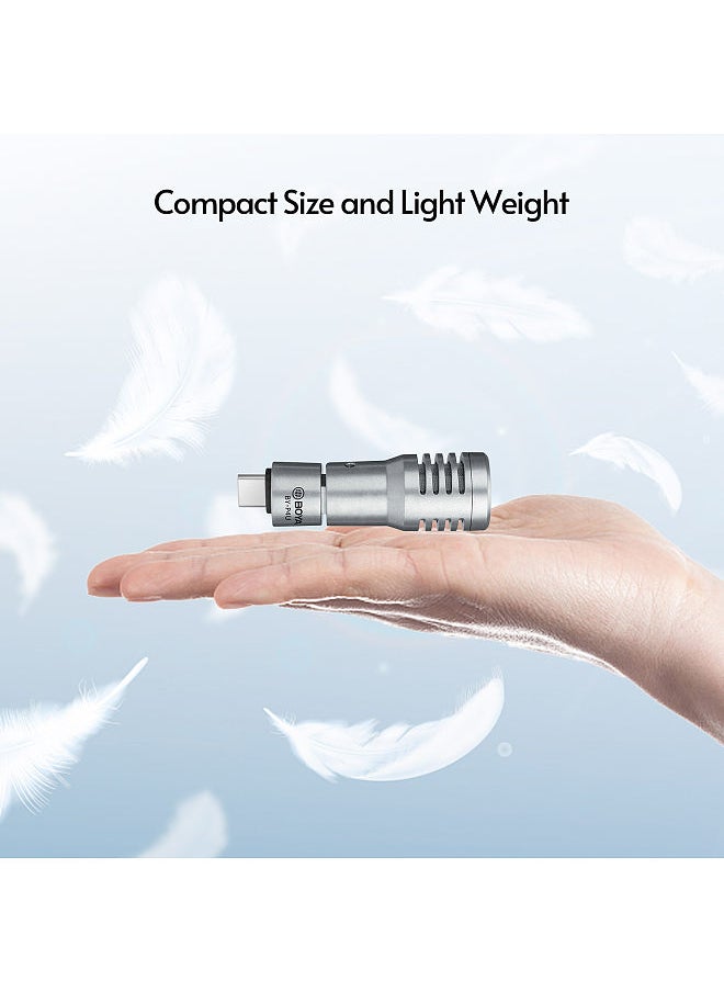 BOYA BOYA  BY-P4U Omnidirectional Condenser Microphone Mini Mic with Windscreen Type-C Port Replacement for Android Smartphone Tablets Vlog Shooting Live Stream Interview  - Image 4