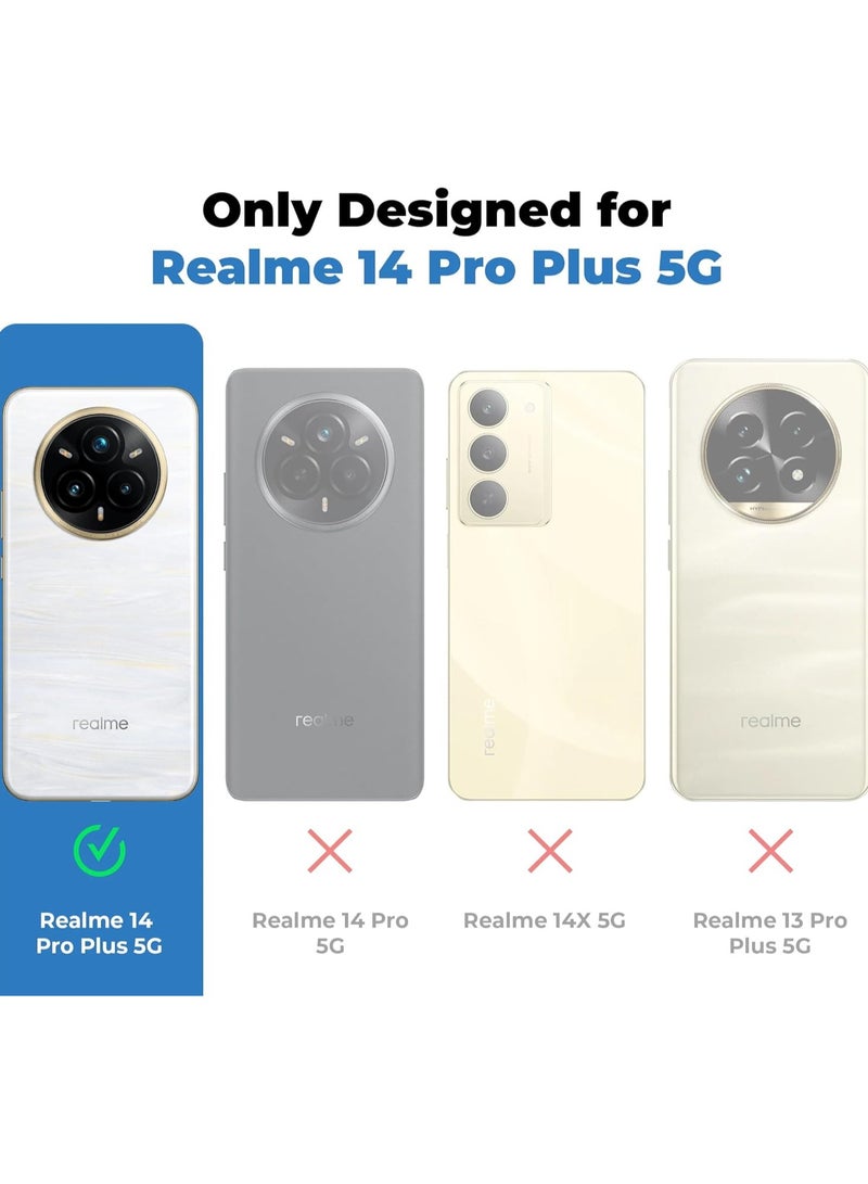Case Cover Shockproof Hard PC Back Soft TPU Frame Anti-yellowing Slim Protective Cover Compatible with Realme 14 Pro Plus (Clear) - Image 3
