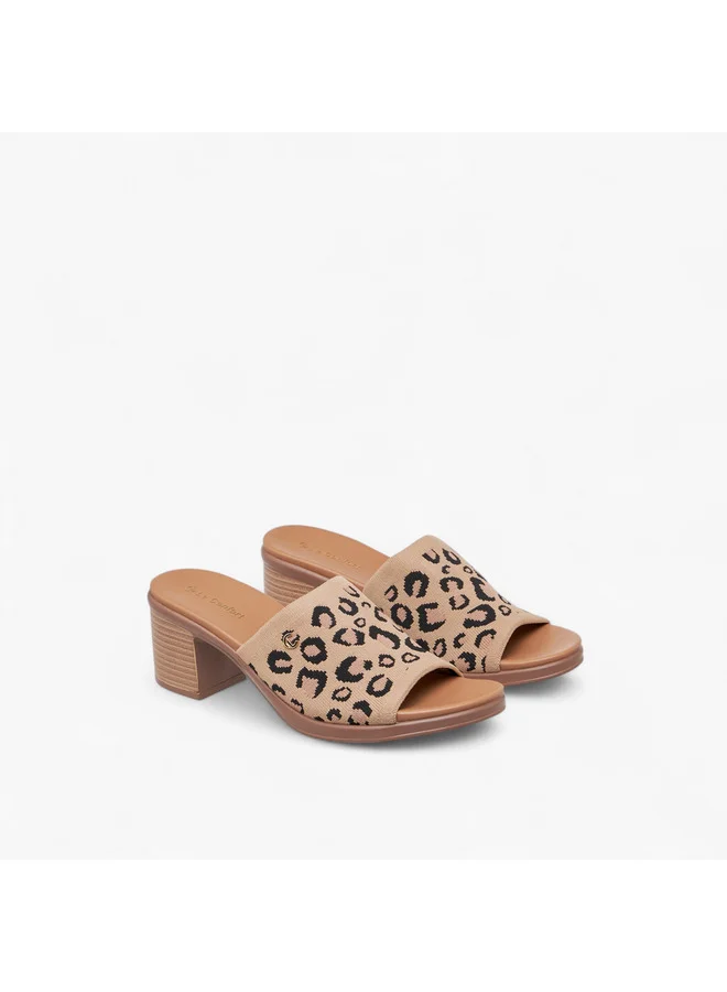 Le Confort Women Textured Slip-On Sandals with Block Heels