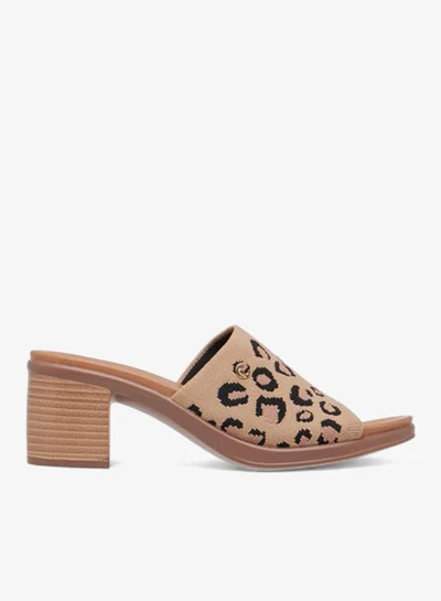 Le Confort Women Textured Slip-On Sandals with Block Heels