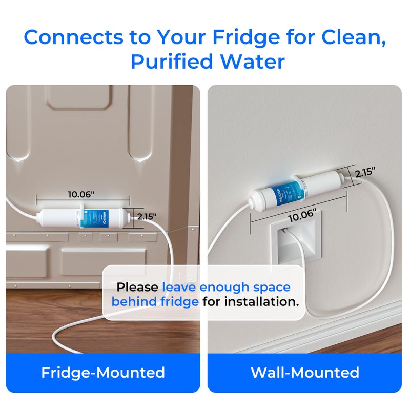 Waterdrop Inline Water Filter for Refrigerator and Ice Maker, 1 Year NSF Certified High Capacity Drinking Water Filtration System with Direct Connect Fittings,Reduces Chlorine,Sediment,Bad Taste&Odor - Image 5