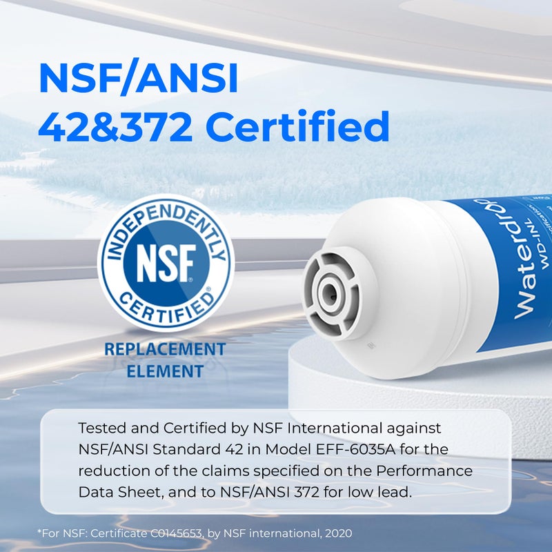 Waterdrop Inline Water Filter for Refrigerator and Ice Maker, 1 Year NSF Certified High Capacity Drinking Water Filtration System with Direct Connect Fittings,Reduces Chlorine,Sediment,Bad Taste&Odor - Image 2