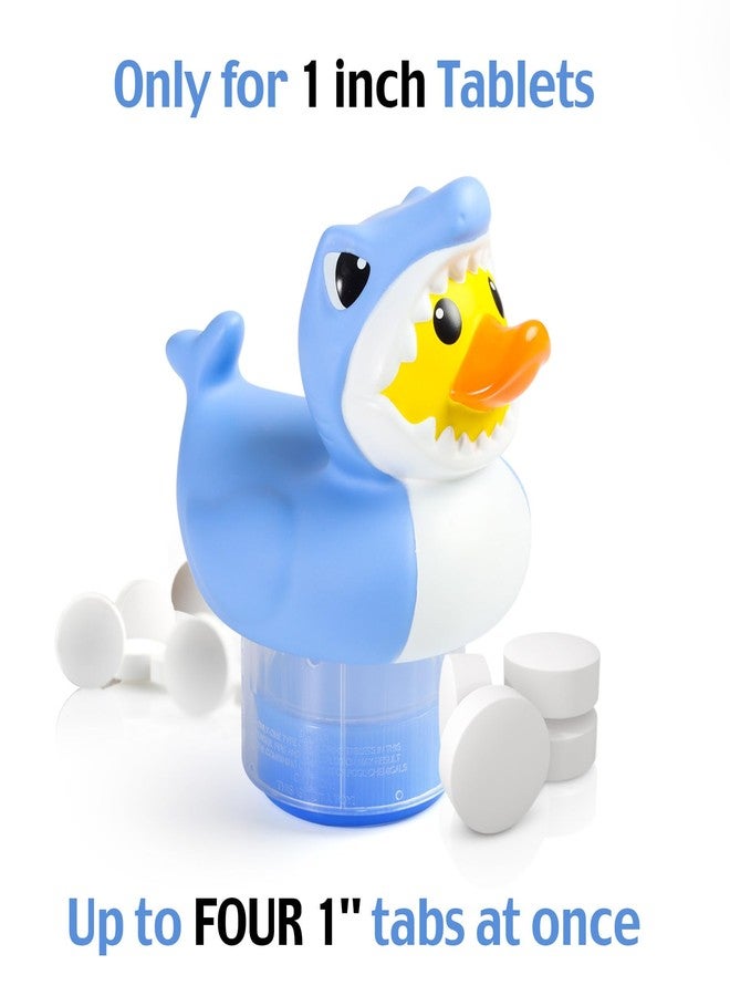 Doli Yearning 1inFloater-2502 Mini Pool Chlorine Floater Fits 1" Tablets, Shark Duck Shape, Adjustable Flow, Collapsible, Durable for Pools, Hot Tubs - Image 2
