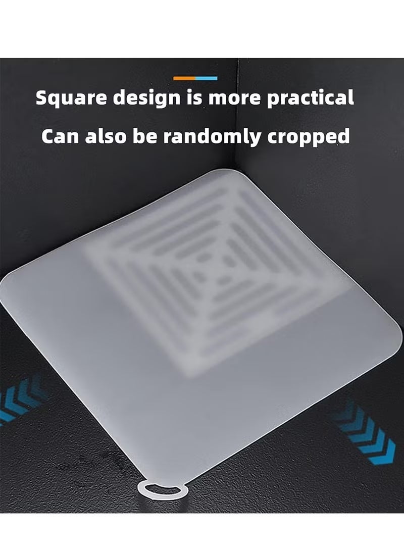 4 Pcs Tub Stopper Floor Anti-Odor Mat, Drain Cover for Shower Floor, Kitchen Seal, for Kitchen, Laundry, Toilet and Else - Image 2