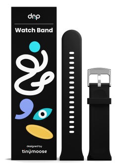 TinyMoose Tempo Watch Band Classic Liquid Silicone Strap Compatible with Tinymoose Tempo Smartwatch - Midnight Black  - Image 1