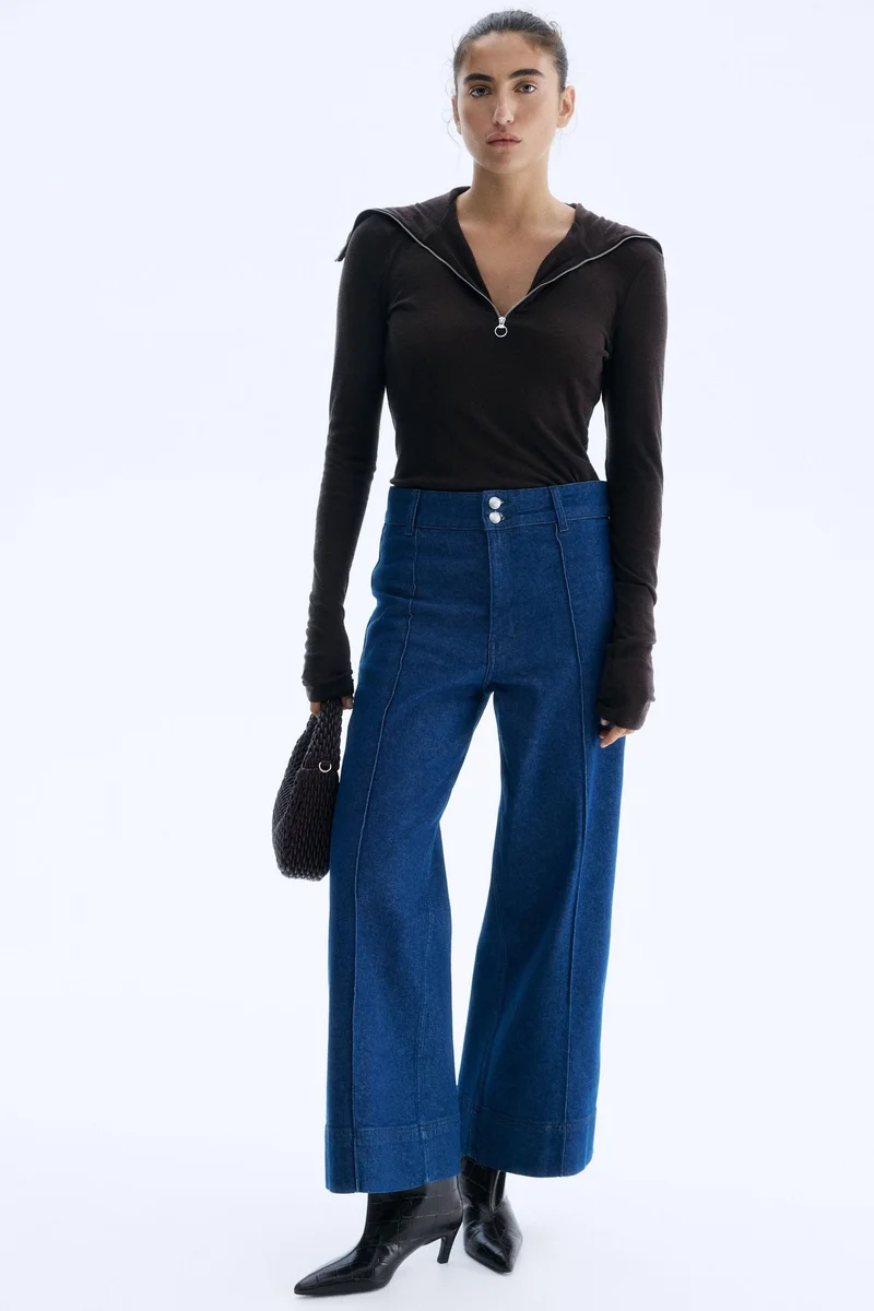 H&M Wide High Ankle Jeans