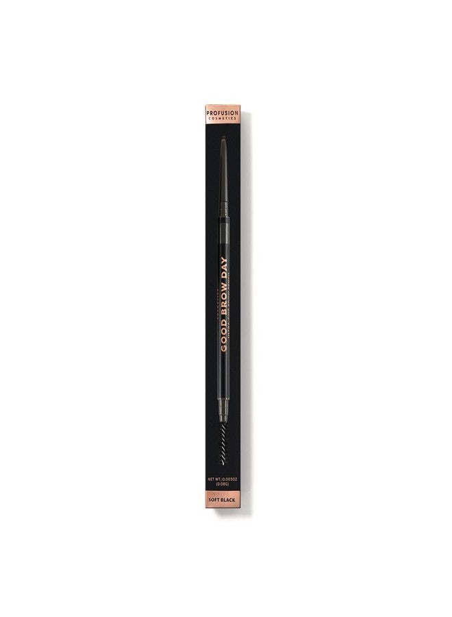 Profusion Cosmetics Good Brow Day for Beginners and Pros, Get Flawless Brows with Ultra Fine Brow Pencil and Achieve Eye Catching Appearance, Mesmerizing Looks with Premium Beauty Tool, Soft Black - Image 1