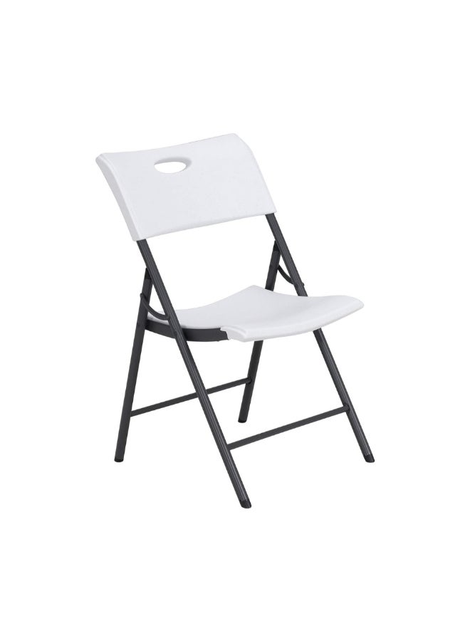 لايف تايم كرسي قابل للطي شديد التحمل للمساحات الداخلية والخارجية أبيض وأسود 49.8 × 58 × 82 سم 80739 - Image 1