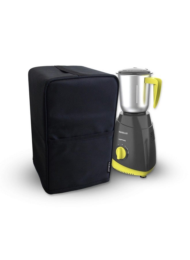Nabaat PVC Polyester Mixer Grinders Waterproof Dust Cover For Kitchen Table Top Standard Size, Black (8"X 8"X 12.5") - Image 1