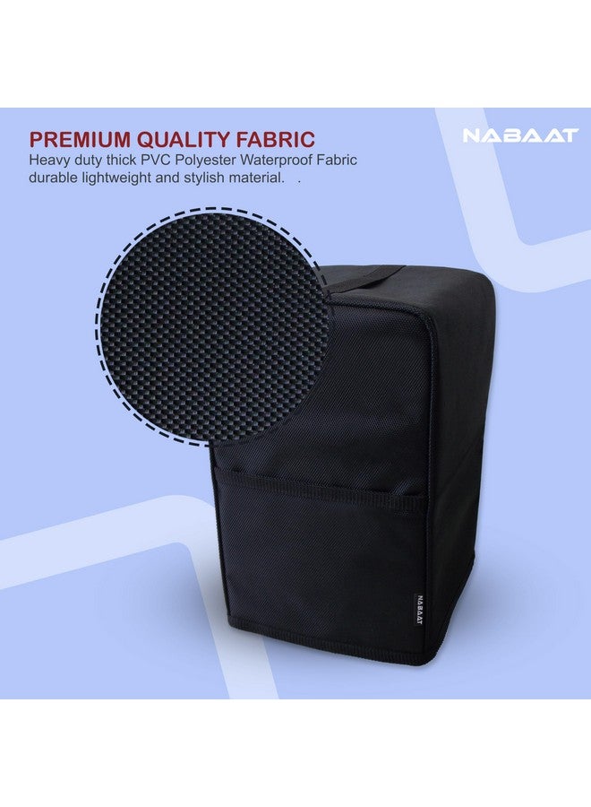 Nabaat PVC Polyester Mixer Grinders Waterproof Dust Cover For Kitchen Table Top Standard Size, Black (8"X 8"X 12.5") - Image 3