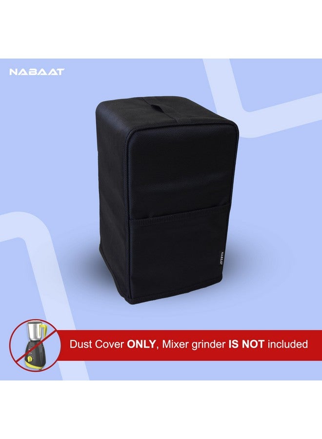 Nabaat PVC Polyester Mixer Grinders Waterproof Dust Cover For Kitchen Table Top Standard Size, Black (8"X 8"X 12.5") - Image 5