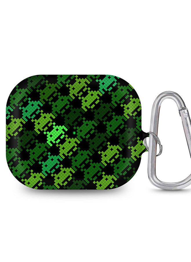 Stylizedd - StylePods Case for Airpods 3rd Gen Case With Anti-Lost Keychain - Invader Matrix - Image 1