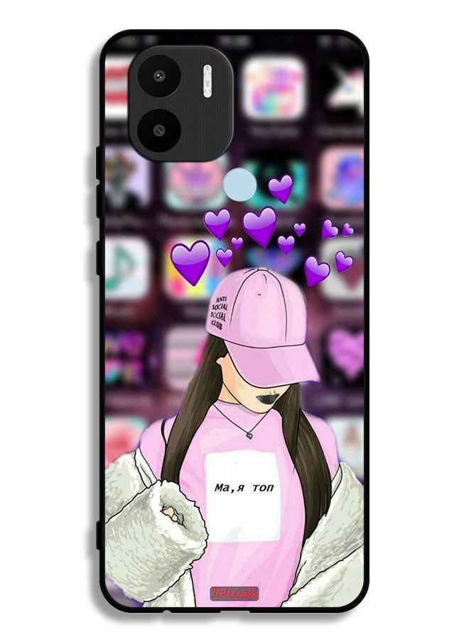 Tolwak Xiaomi Redmi A1 Plus Protective Case Cover Anti Social Club  - Image 2