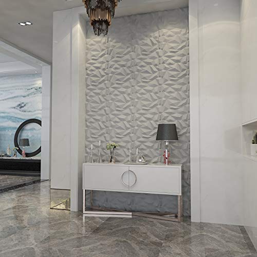 Art3d PVC 3D Diamond Wall Panel Jagged Matching-Matt White, for Residential and Commercial Interior Décor - Image 5
