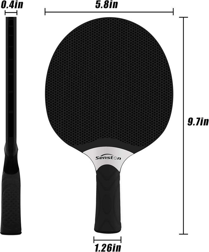 Senston Table Tennis Rackets Set, Professional Table Tennis Racket with 3 Balls, Composite Rubber Ping Pong Paddle Set - Image 5